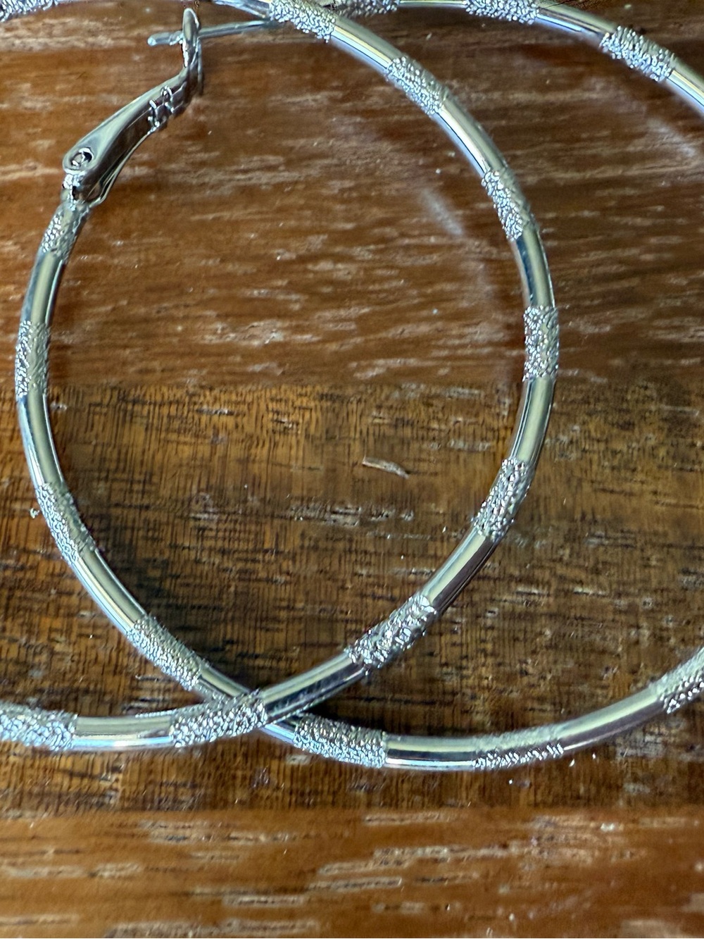 New Marlyn Schiff Silver statement Hoop 2”